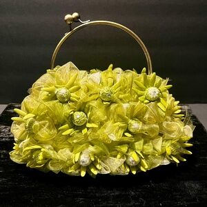 Green Clutch with Shoulder Chain